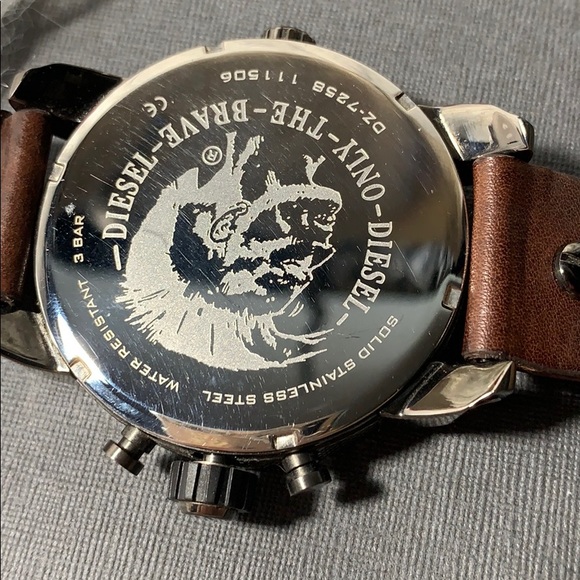 DIESEL LITTLE DADDY DUAL TIME CHRONOGRAPH STEEL - Picture 9 of 10